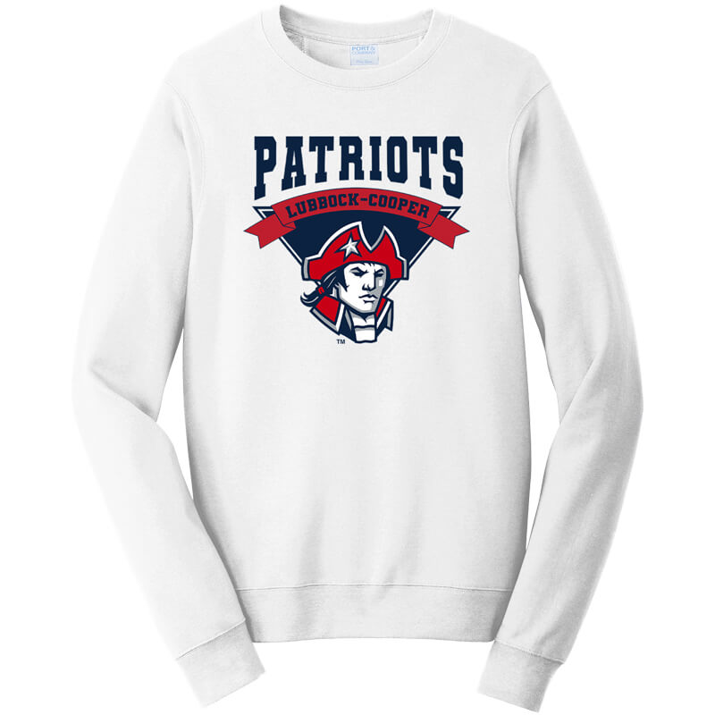 Adult QuarterFour Lubbock-Cooper Liberty Patriots Crewneck Sweatshirt