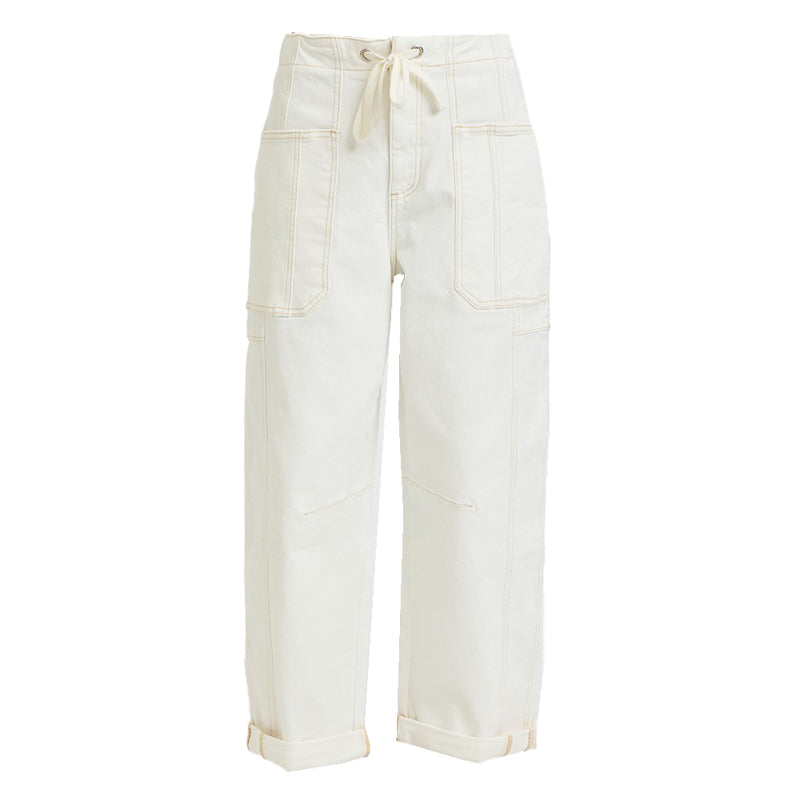 Women's Cream Barrel Jeans