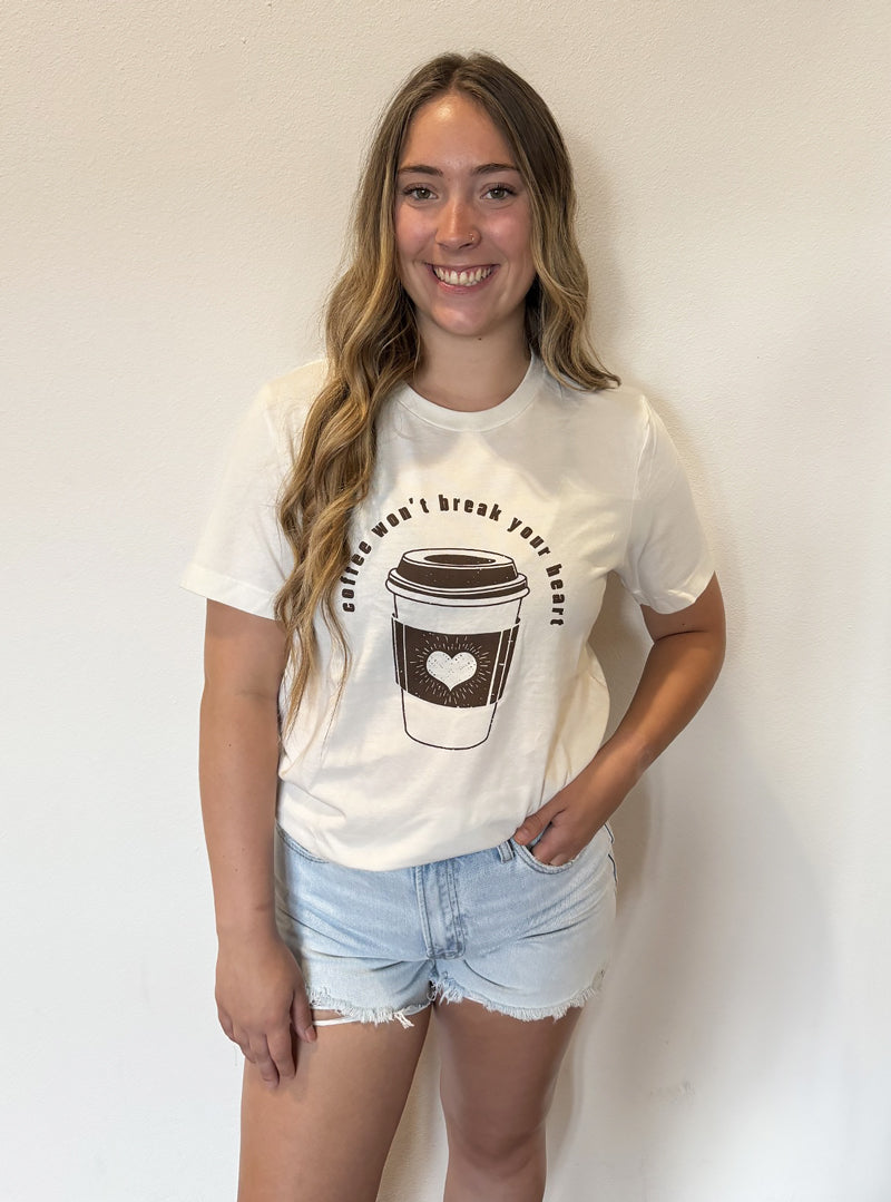 Women's QuarterFour Coffee Heart Tee