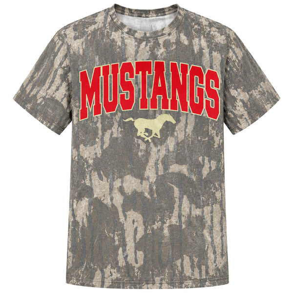 Adult QuarterFour Coronado Mustangs Camo S/S Tee