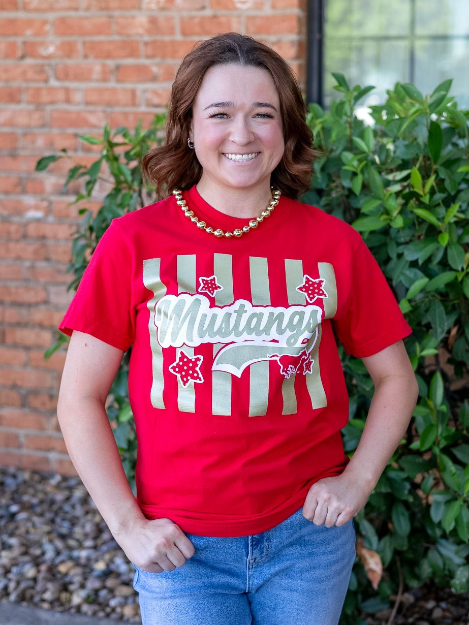 Women's QuarterFour Mustangs Spirit S/S Tee
