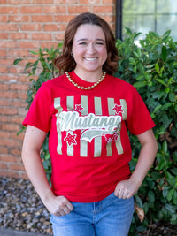 Women's QuarterFour Mustangs Spirit S/S Tee