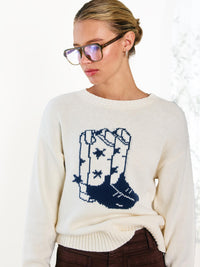 Women's Western Boot Sweater