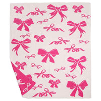 Mixed Bows Reversible Throw Blanket