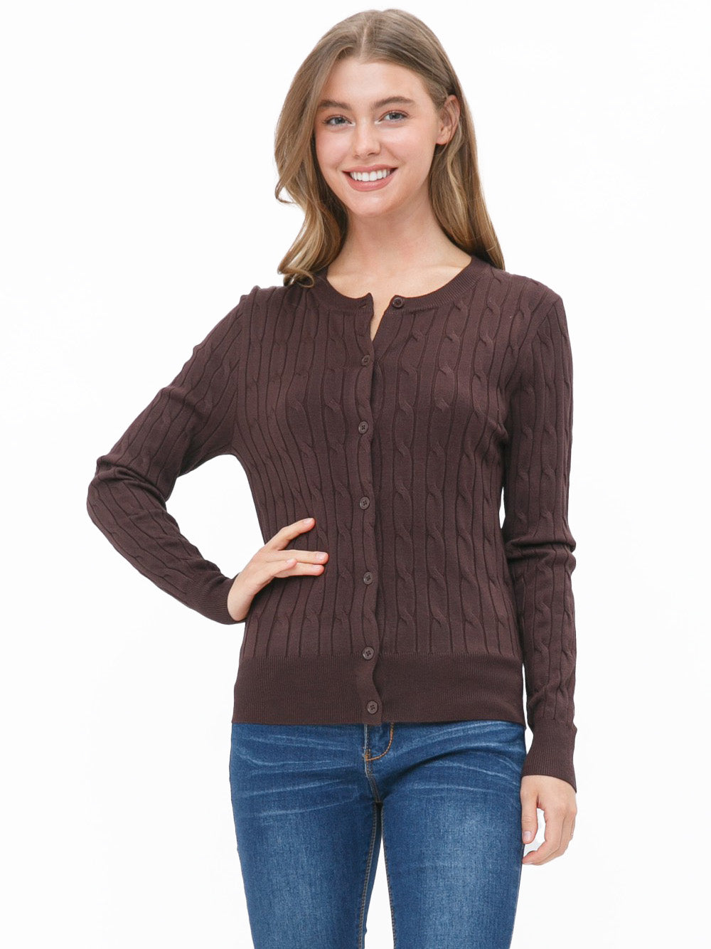Women's Cable Knit Cardigan