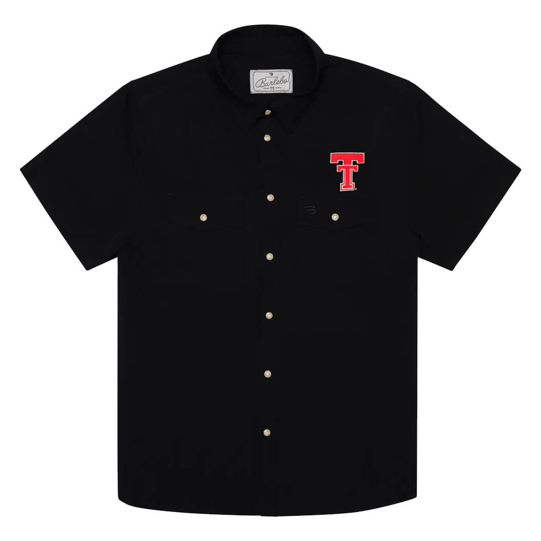 Men's Burlebo Texas Tech S/S Performance Western Shirt