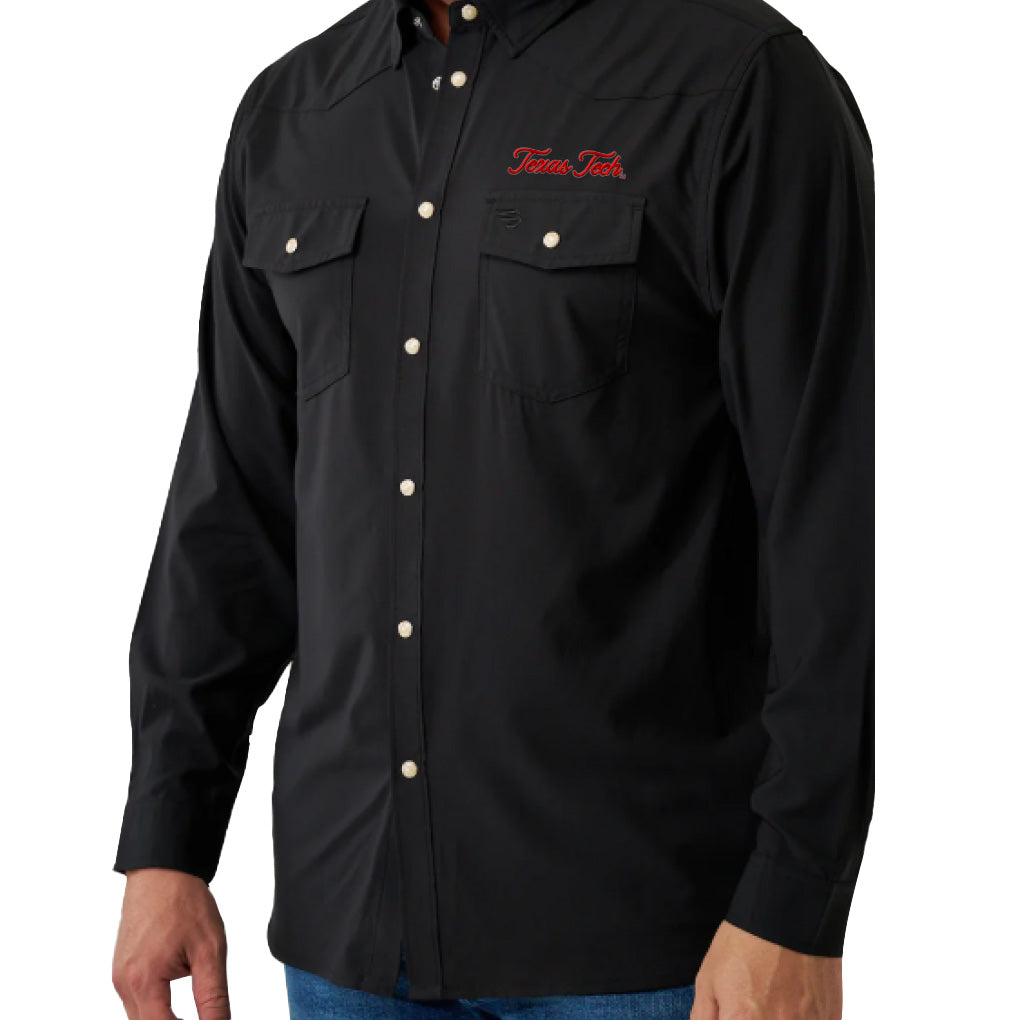 Men's Burlebo Texas Tech Performance Western L/S Shirt