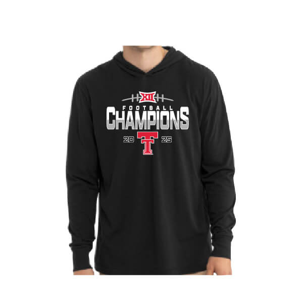 Adult QuarterFour Texas Tech Big 12 Champions Hooded Tee