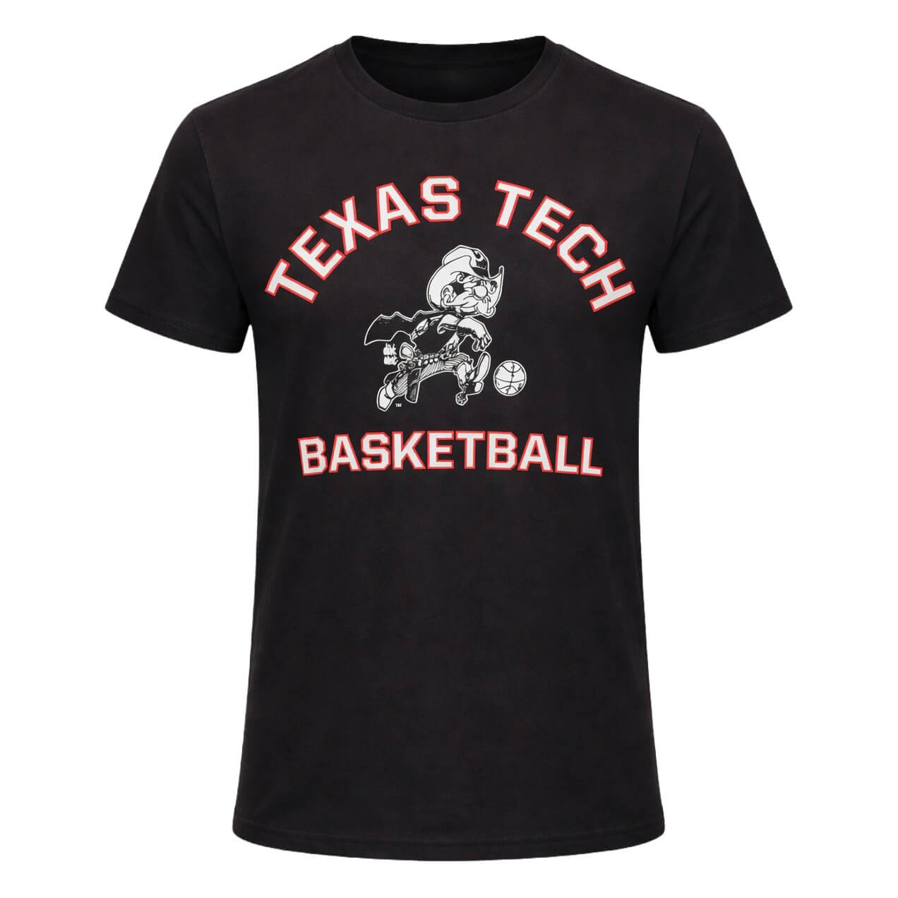 Adult QuarterFour Texas Tech Vintage Raider Red Basketball S/S Tee