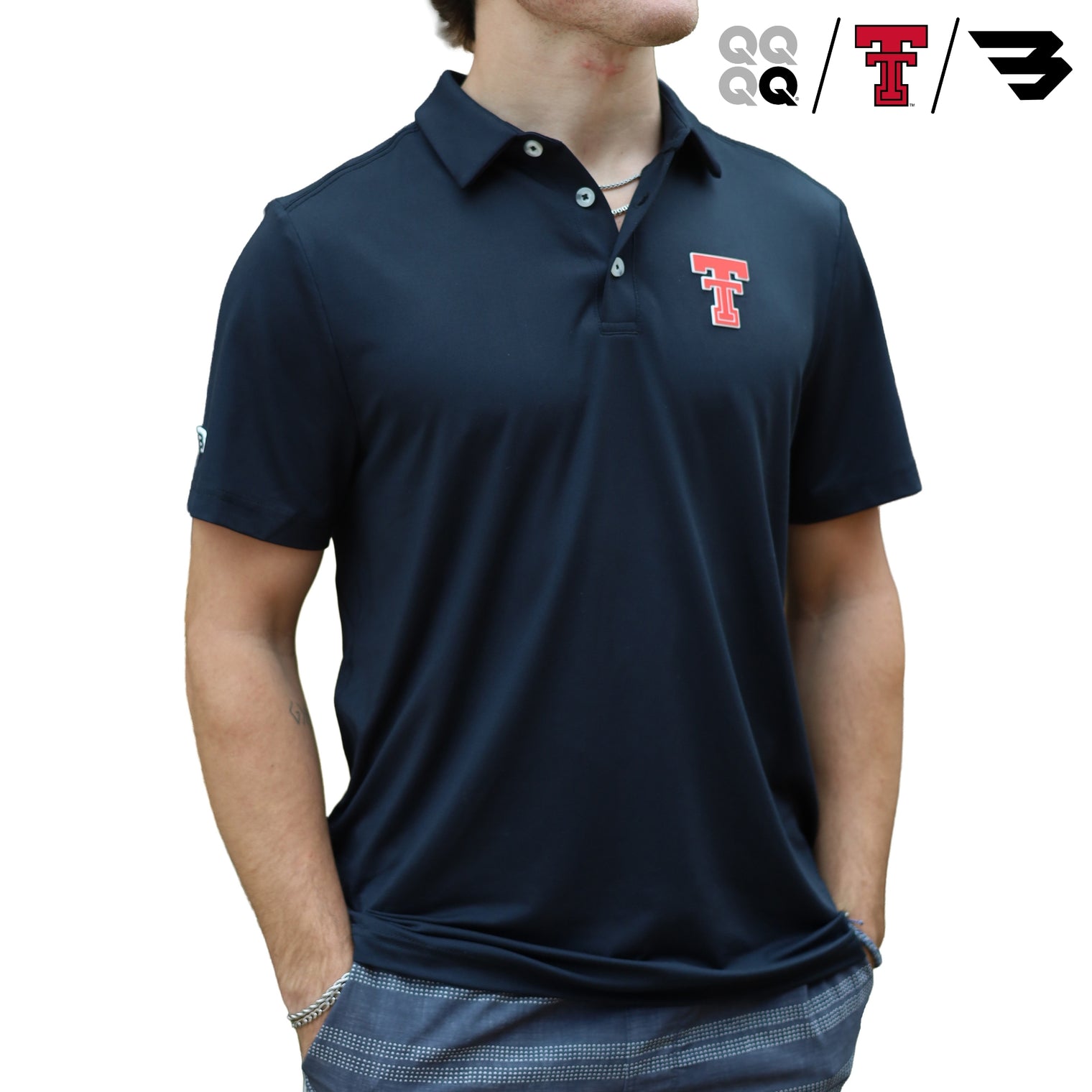 Men's QuarterFour x TTU x Burlebo Performance Polo