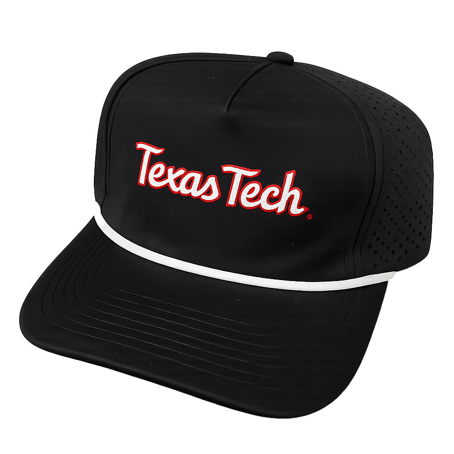 Adult QuarterFour Texas Tech Script Agua Cap