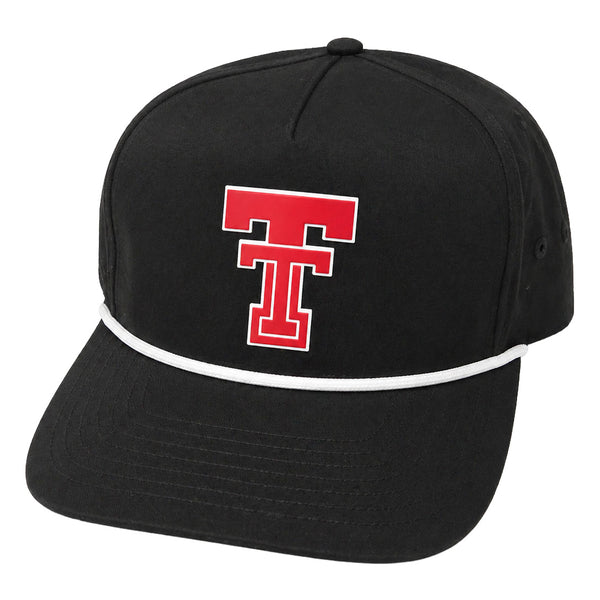 Adult QuarterFour Texas Tech Double T Patch Rope Cap