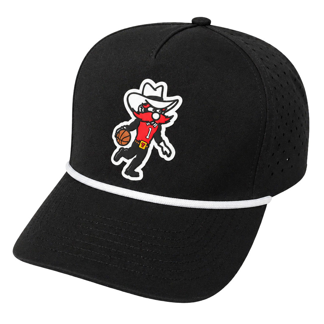 Adult QuarterFour Texas Tech Raider Red Basketball Rope Cap
