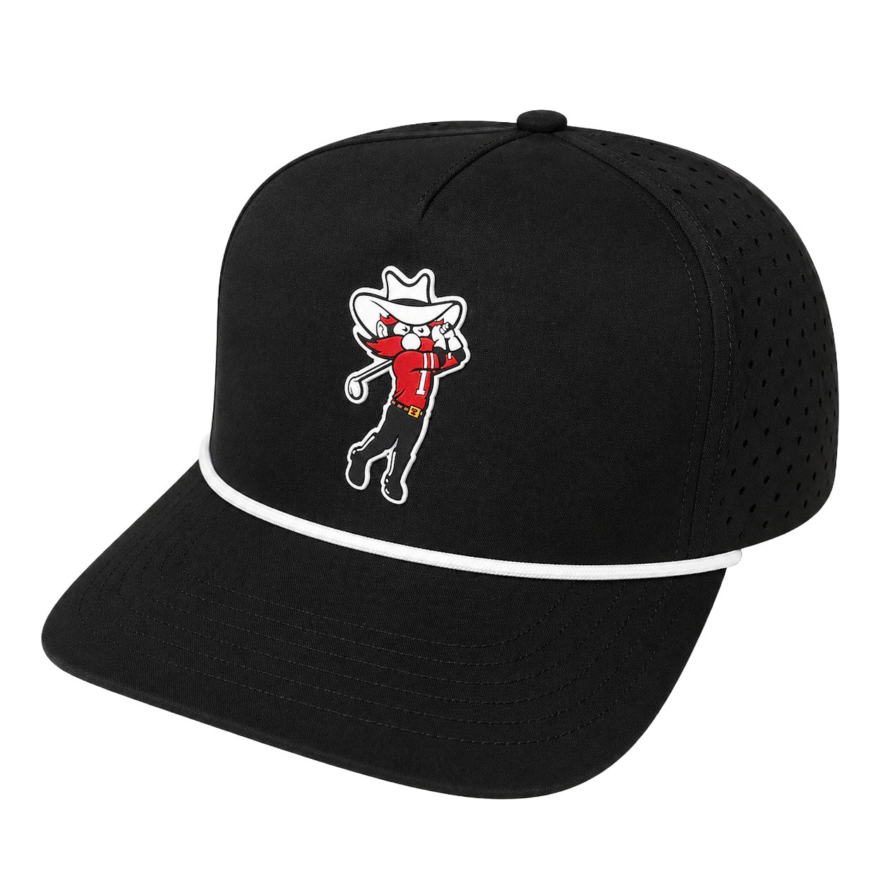 Adult QuarterFour Texas Tech Raider Red Golf Patch Rope Cap