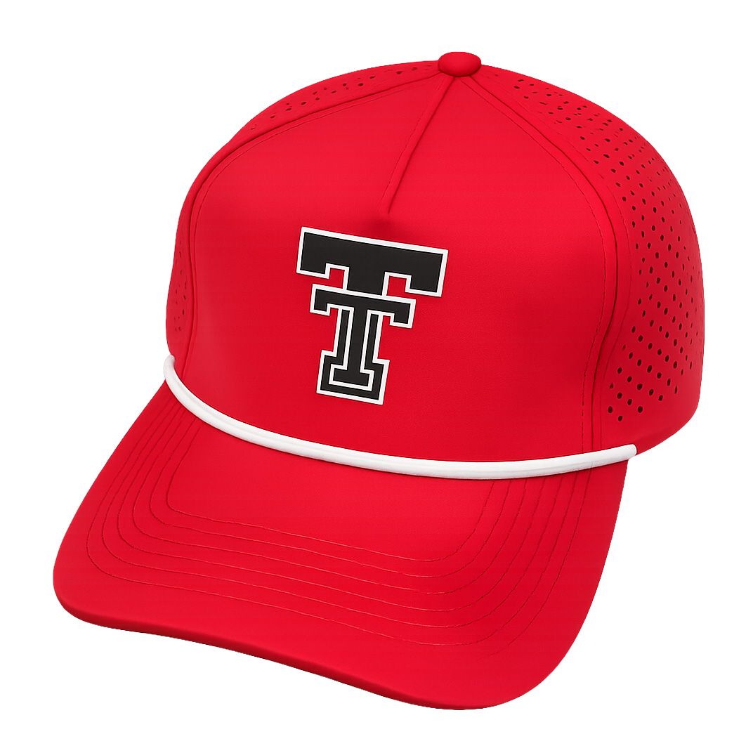 Adult QuarterFour Texas Tech Double T Patch Rope Cap