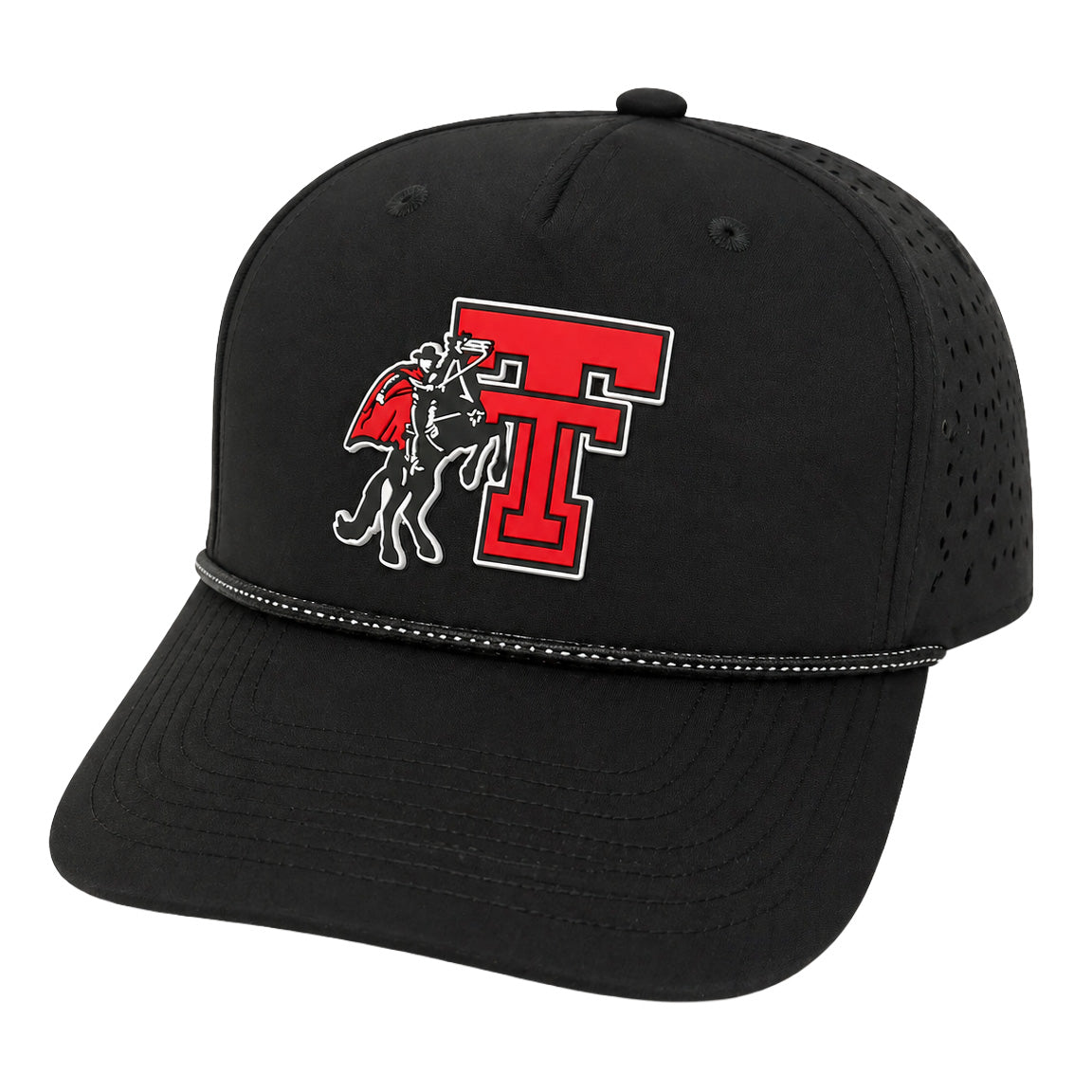 Adult QuarterFour Texas Tech Masked Rider Double T Patch Cap