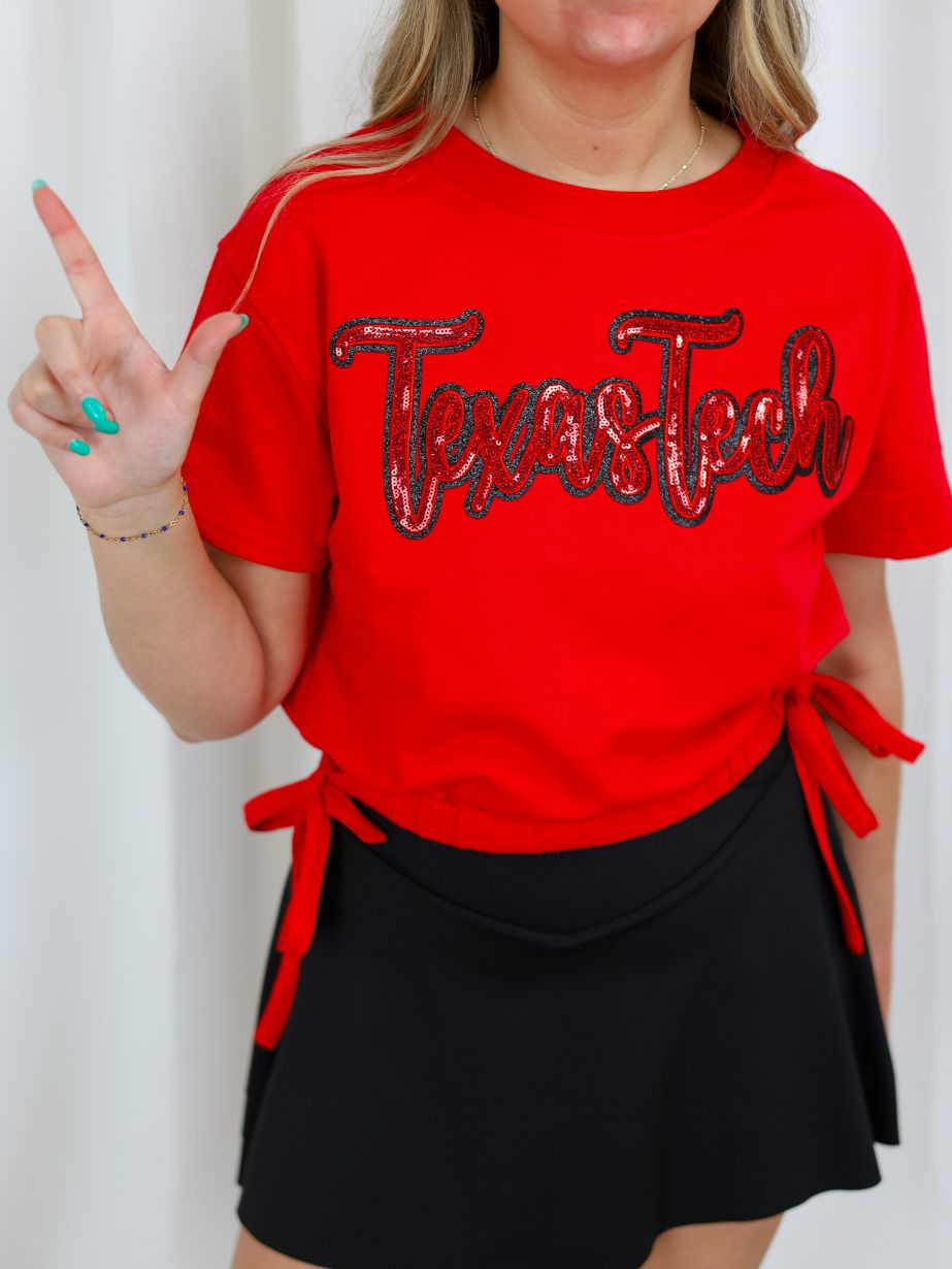 Women's Texas Tech Crew Tie Top