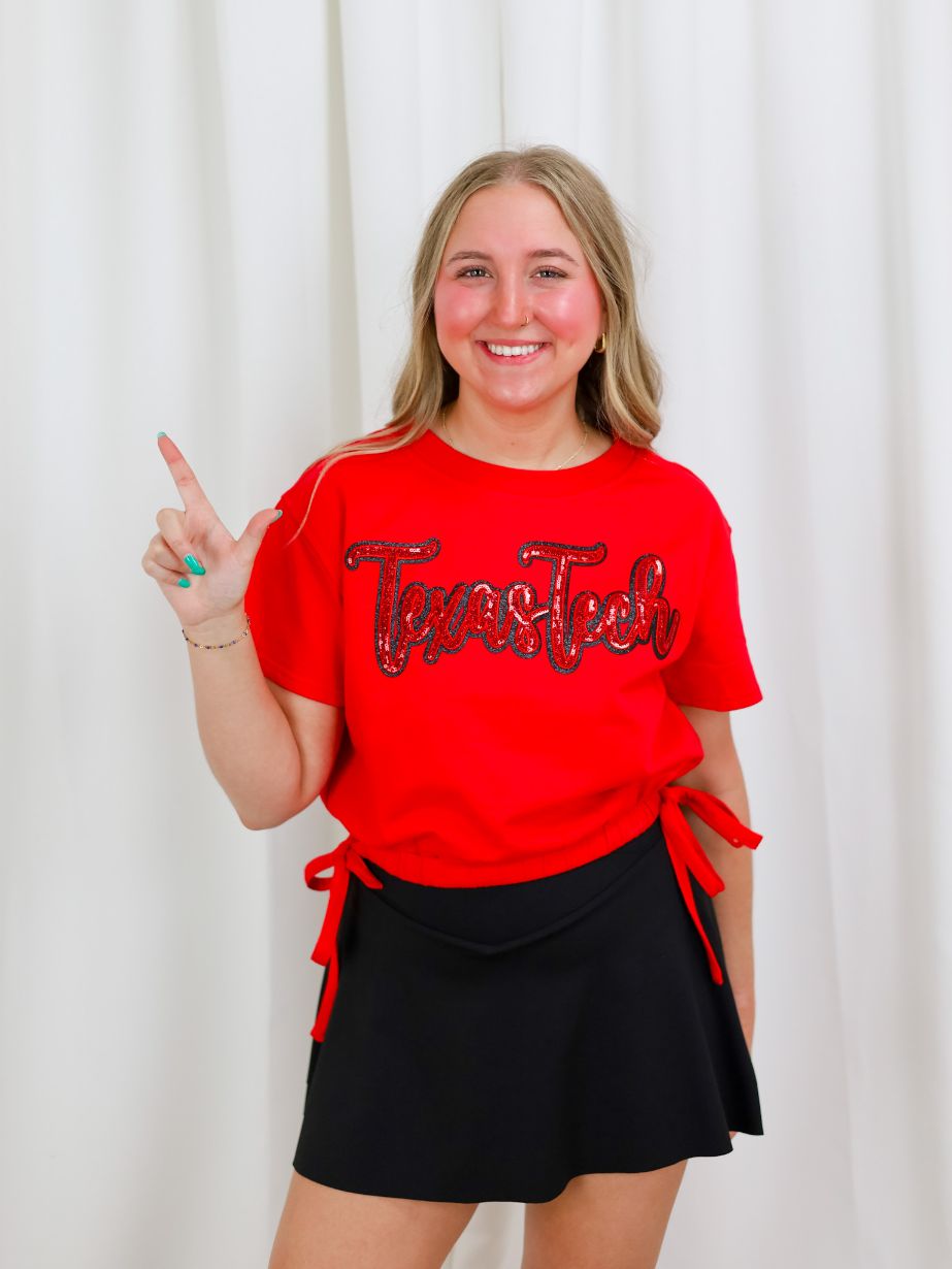 Women's Texas Tech Crew Tie Top