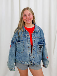 Women's Texas Tech Denim Bling Jacket