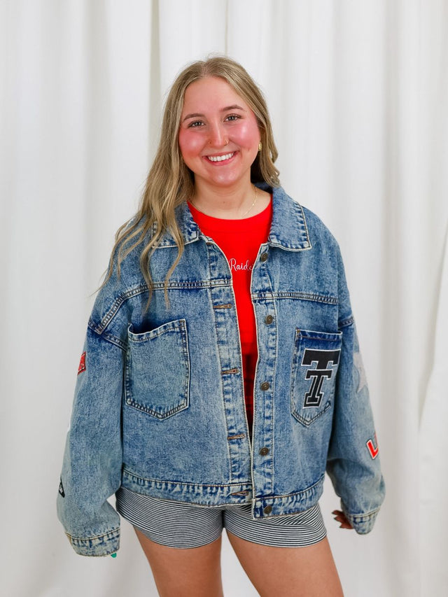 Women's Texas Tech Denim Bling Jacket