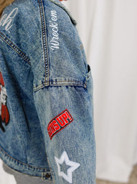 Women's Texas Tech Denim Bling Jacket