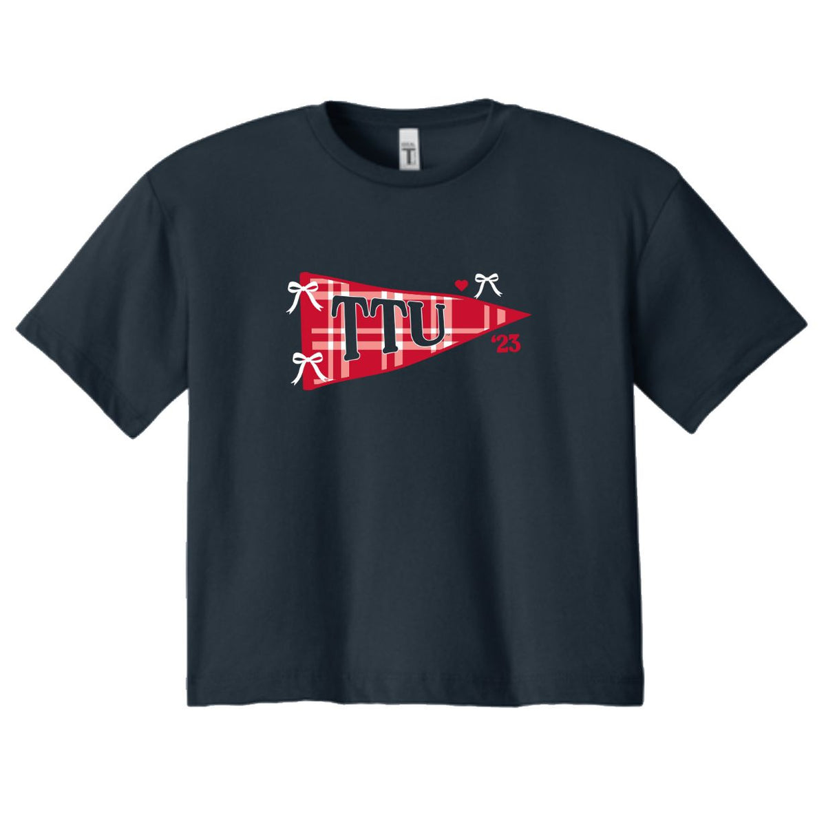 Women's QuarterFour Texas Tech Plaid Pennant Boxy Tee
