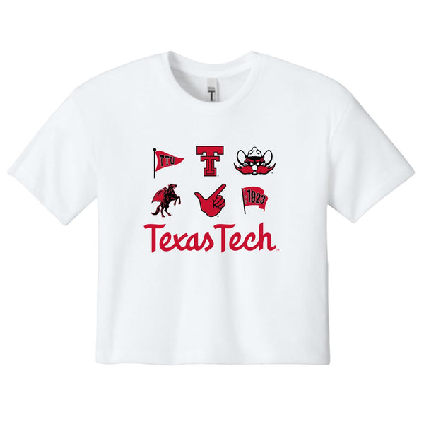 Women's QuarterFour Texas Tech Multi Logo Boxy Tee