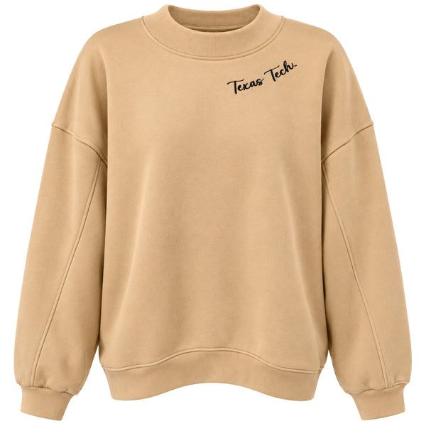 Women's QuarterFour Texas Tech Luxe Mock Sweatshirt