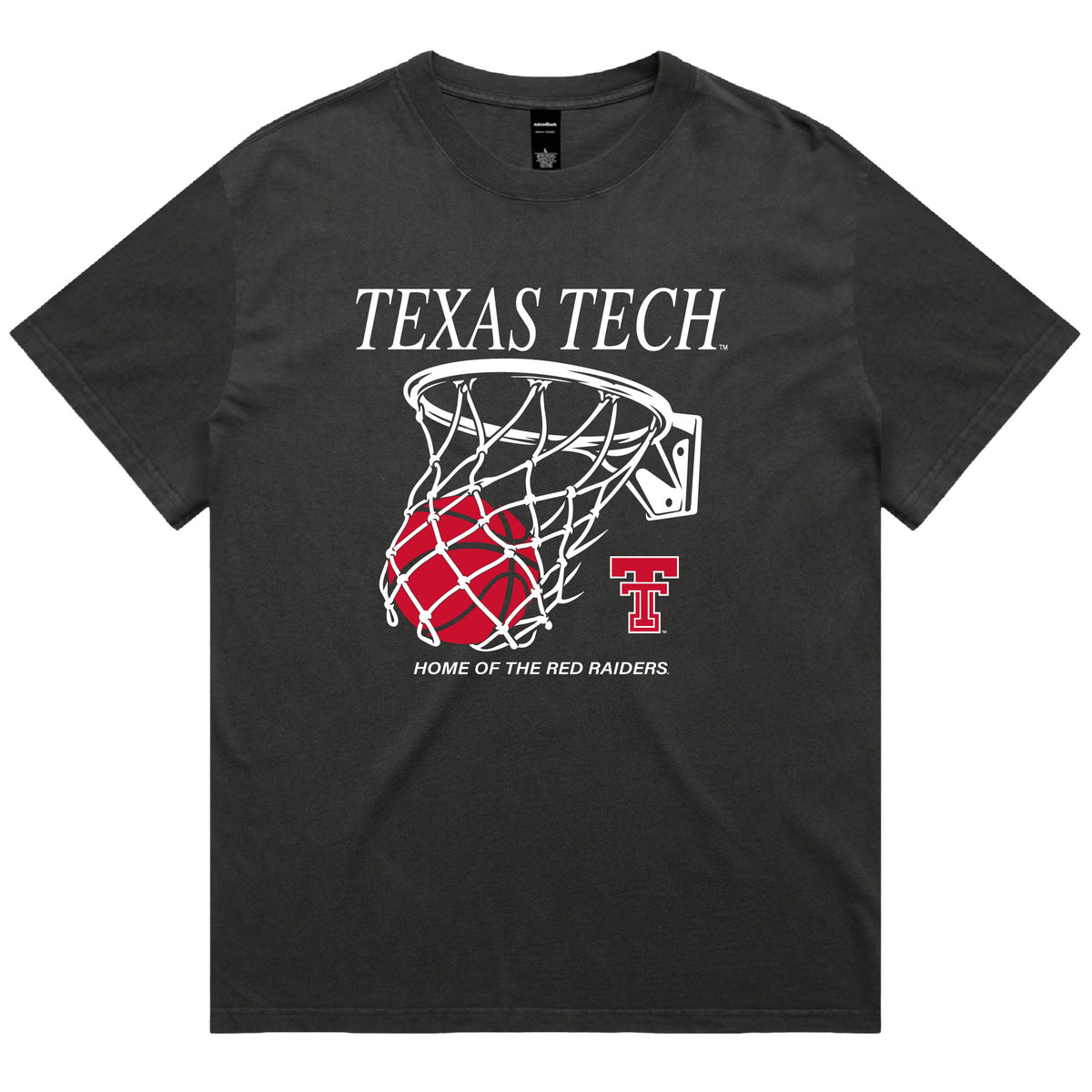 Adult QuarterFour Texas Tech Basketball Heavy Faded Tee