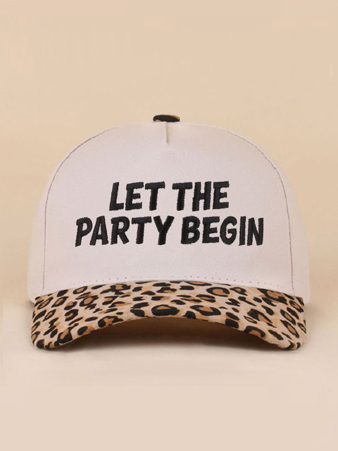 Women's Let The Party Begin Leopard Cap