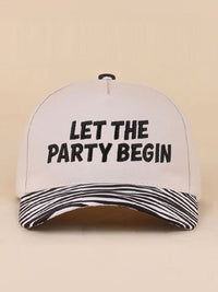 Women's Let The Party Begin Zebra Cap