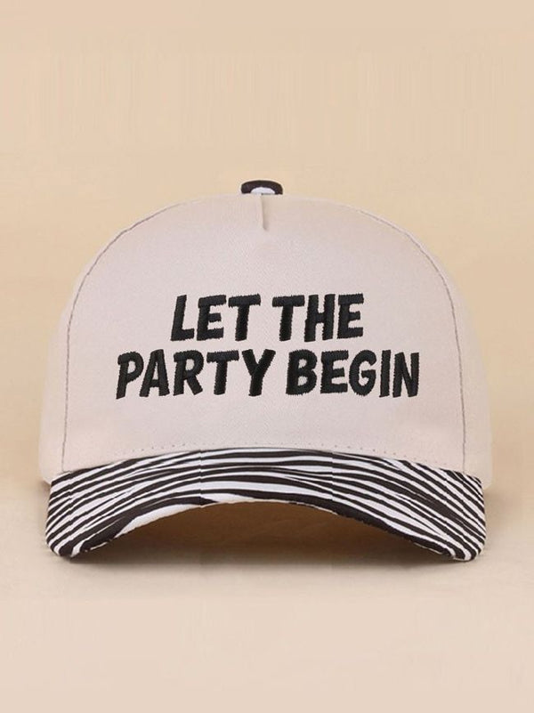 Women's Let The Party Begin Zebra Cap