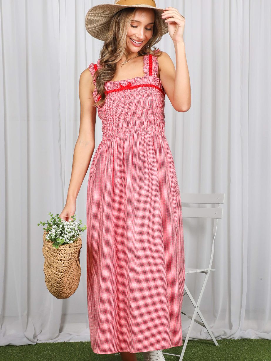 Women's Velvet Trim Dress