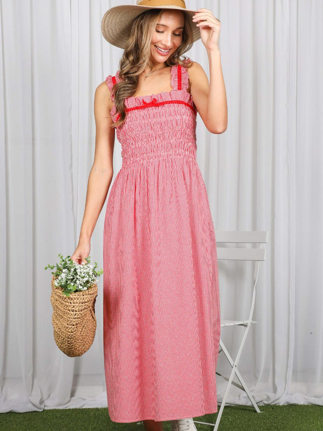 Women's Velvet Trim Dress