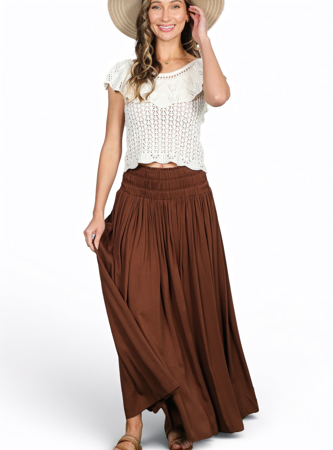 Women's Pleated Maxi Skirt