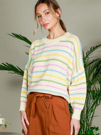 Women's Pastel Stripe Sweater