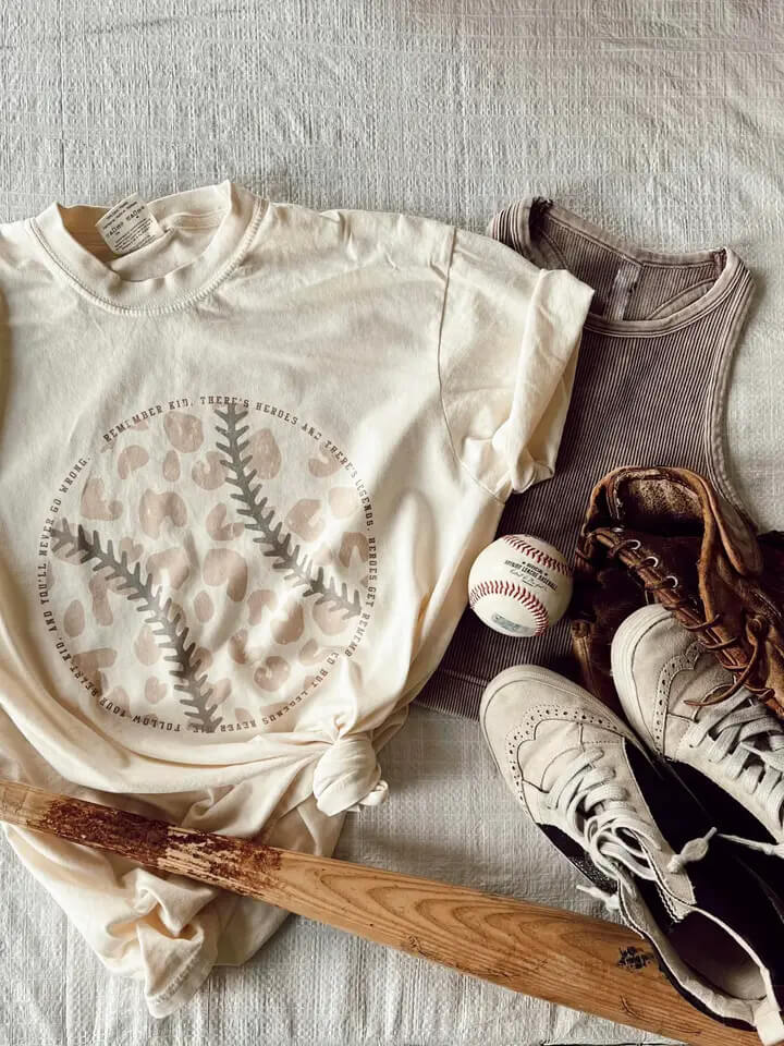 Women's Cheetah Baseball Tee