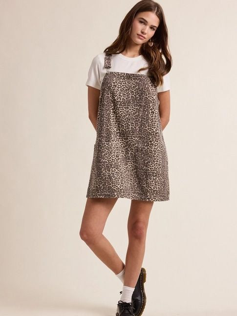 Women's Leopard Overall Dress