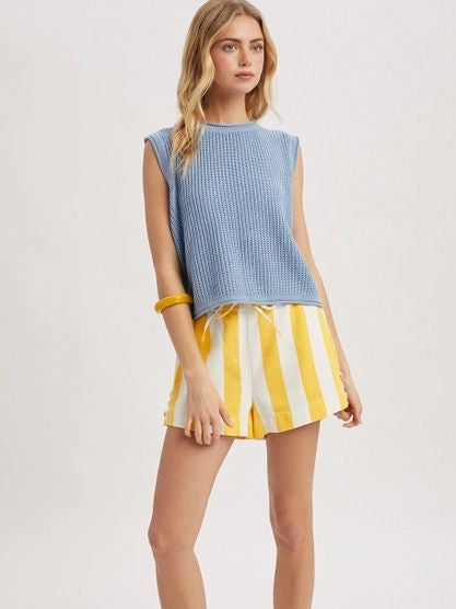 Women's Striped Lemon Short