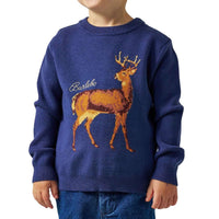 Youth Burlebo Cabin Deer Sweater
