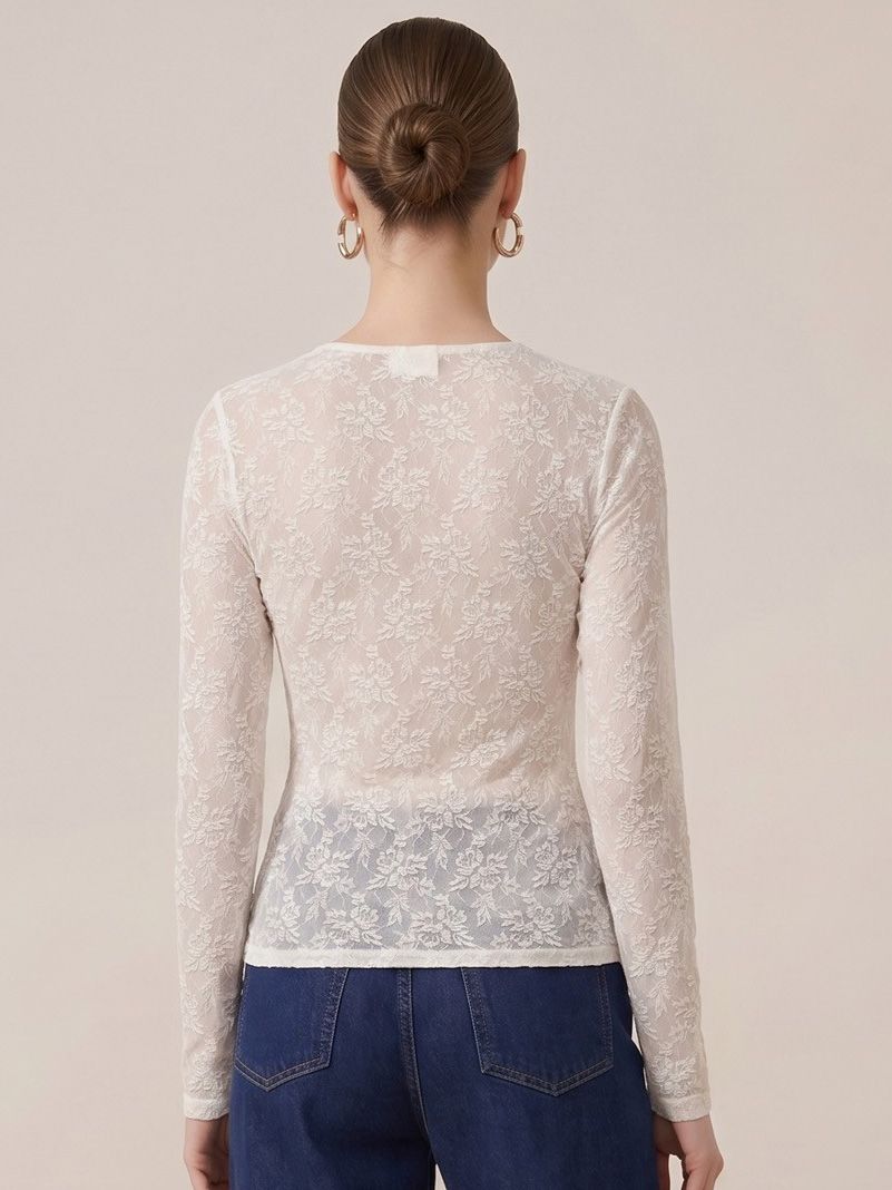 Women's Lace L/S Top