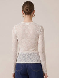 Women's Lace L/S Top