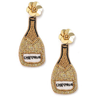 Women's Beaded Champagne Bottle Earring
