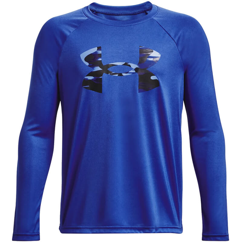 Youth Under Armour Tech Logo Fill L/S Tee