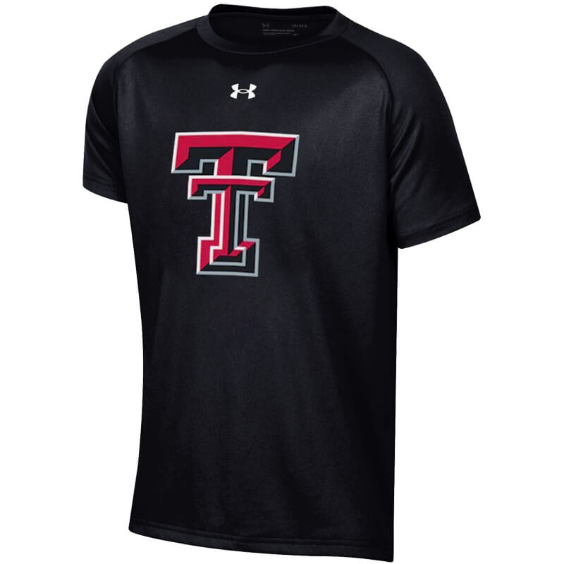 Youth Under Armour Texas Tech Double T S/S Performance Tee